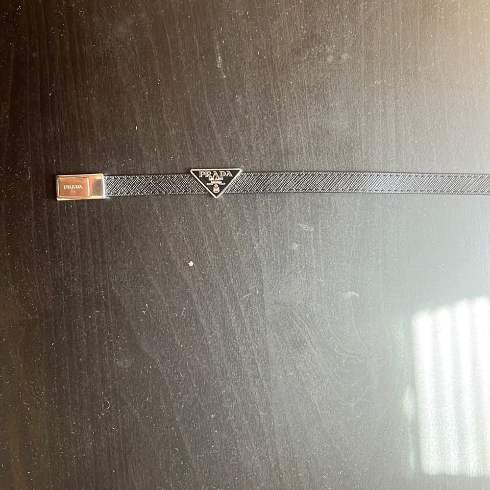 Prada Double Wrapped Saffiano Leather Bracelet